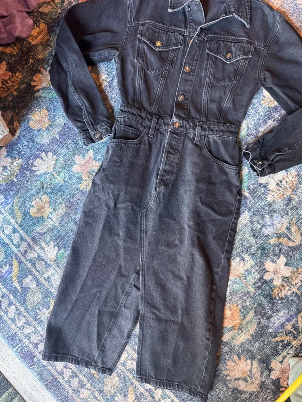 Favorite Daughter Dark Indigo Denim Midi Dress - Size 26